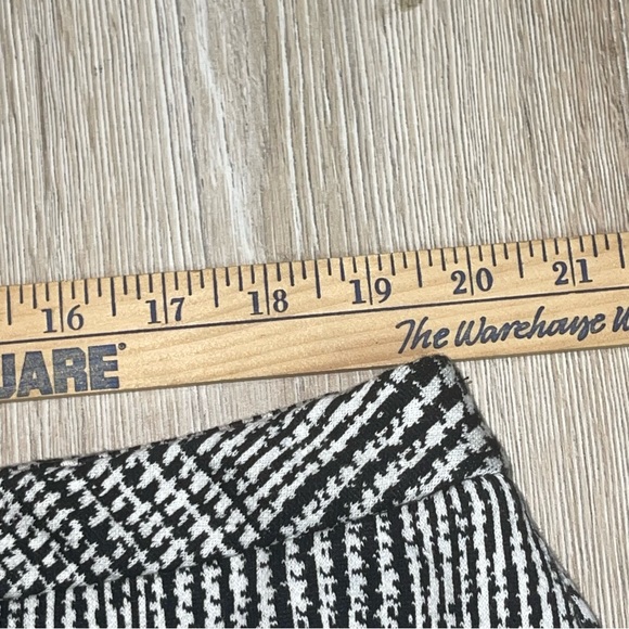 Talbots Women Midi Skirt 20 Black White Houndstooth Preppy Teacher Style ID5242 - Picture 10 of 12